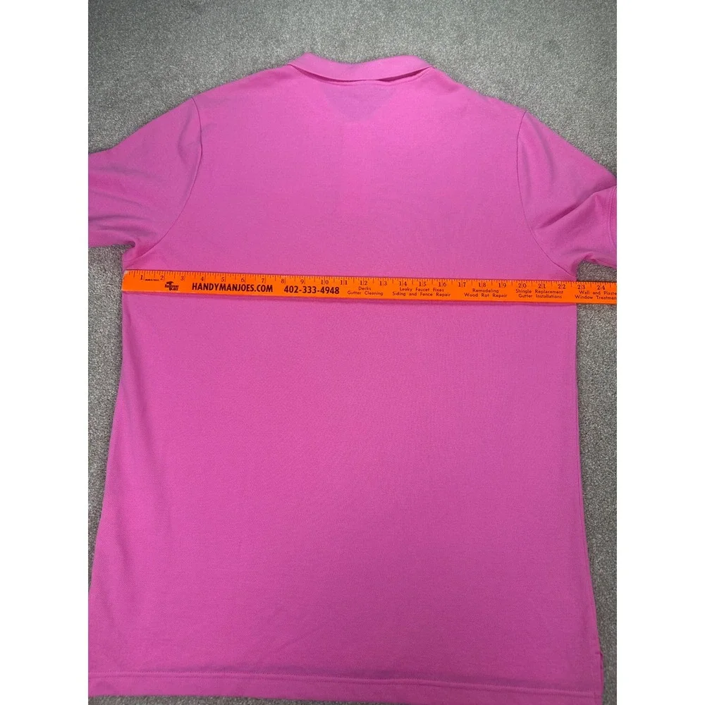 Nike Mens Polo Shirt Pink Cotton Blend Casual Everyday Top Large New‎ Preppy LG
